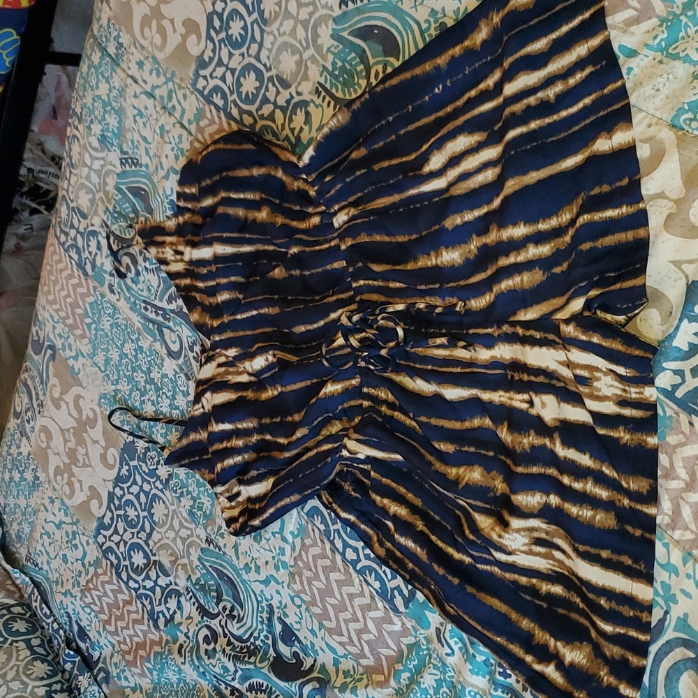 Navy and cream tunic